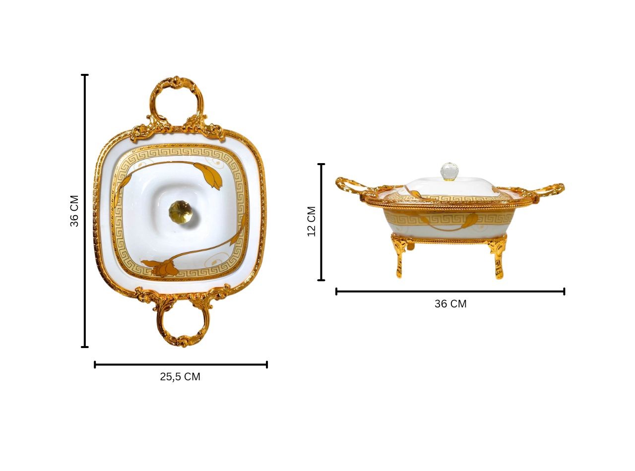 Wadah Saji Persegi Klasik motif Lily M35